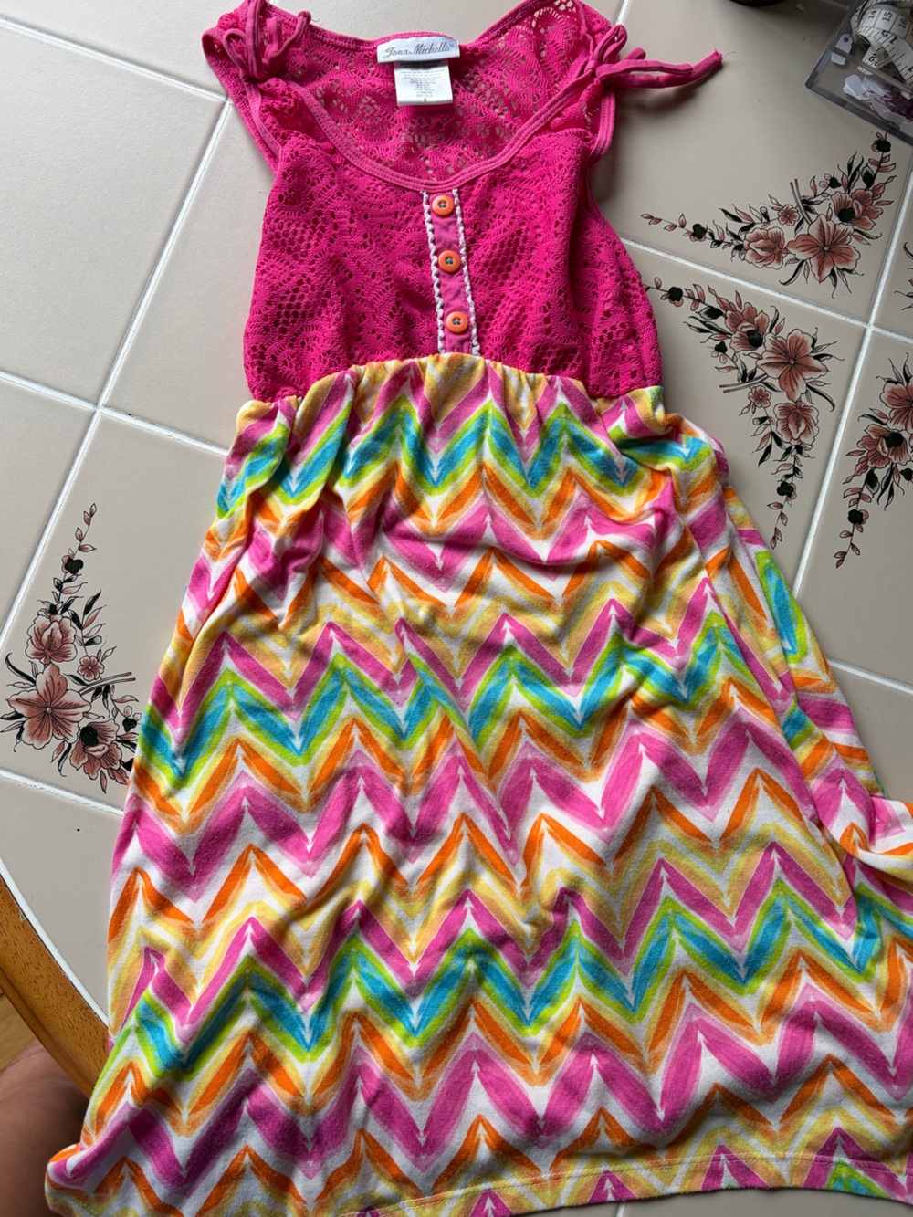 Jona Michelle Hot Pink Crochet Dress